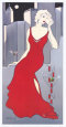 La Dame en Rouge Reproduction d'art par Janet Kruskamp