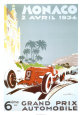 6th Grand Prix Automobile, Monaco, 1934 Art Print by Geo Ham