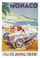 8th Grand Prix Automobile, Monaco, 1936 Art Print by Geo Ham