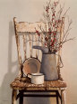 Watering Can on Chair Art Print by Cecile Baird