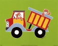 Bear in a Truck Art Print by Shelly Rasche