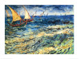 Seascape at Saintes-Maries, c.1888 Reproduction d'art par Vincent van Gogh