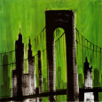 Green Cityscape Konsttryck av Paul Brent