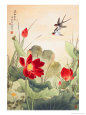 Birds over Lotus Pond Lámina giclée por Fangyu Meng