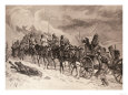 The War Between Servia and Bulgaria: Servian Artillary Crossing the Ploca Mountains in a Snowstorm