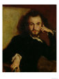 Portrait of Charles Baudelaire (1821-67) 1844 reproduction procédé giclée par Emile Deroy