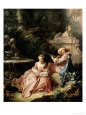 The Music Lesson, 1749 Lámina giclée por Francois Boucher
