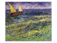 Meerespanorama bei Saintes-Maries (van Gogh) Poster