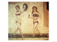 Women Gymnasts, Roman Mosaic, Early 4th Century reproduction procédé giclée