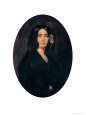 Portrait of George Sand (1804-76) reproduction procédé giclée par Auguste Charpentier