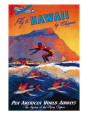 Fly To Hawaii by Clipper, Pan American World Airways c.1940s Giclee Print by M. Von Arenburg