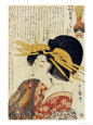 A Courtesan Raising Her Sleeve Giclee Print by Utamaro Kitagawa