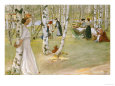 Breakfast in the Open (Frukost I Det Grona), 1910 Gicleetryck av Carl Larsson