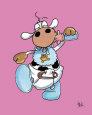 Cow Baby Reproduction d'art par Yack