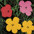 Flowers, 1964 (Red, Pink and Yellow) Art Print by Andy Warhol