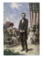 The Gettysburg Address Lámina giclée por Jean Leon Gerome Ferris