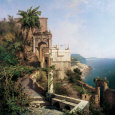 In the Garden, Amalfi Coast Art Print by Franz Richard Unterberger
