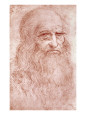 Portrait of a Bearded Man, Possibly a Self Portrait, circa 1513 reproduction procédé giclée par Leonardo da Vinci