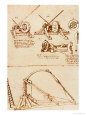 Study for Catapults Lámina giclée por Leonardo da Vinci