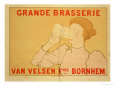 Reproduction of a Poster Advertising the Grande Brasserie Van Velsen, 1894