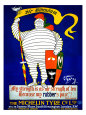 Sir Bibendum Michelin Tire Giclee Print