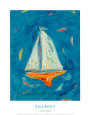 Sailboat Lámina por Cynthia Hudson