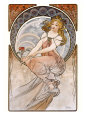La peinture reproduction procédé giclée par Alphonse Mucha
