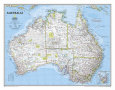 Australia Political Map Art Print