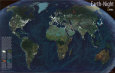 Carte de la Terre de nuit Affiche