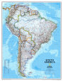 South America Political Map Poster