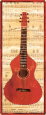 Red Check Guitar Reproduction d'art