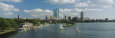 High Angle View of a River, Charles River, Boston, Massachusetts, USA Lámina fotográfica por Panoramic Images