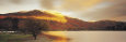 Sunlight on Mountain Range, Ullswater, Lake District, Great Britain, United Kingdom