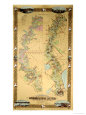 Landkarten von Louisiana Poster