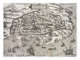 Town Map of Alexandria in Egypt, circa 1625