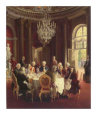 Die Tafelrunde Reproduction d'art par Adolph Von Menzel