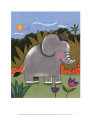 Baby Elephant Lámina por Sophie Harding