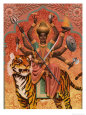 A View of Durga, the Indian Goddess of War, Sitting on a Tiger