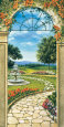 Giardino Con Fontana Kunsttryk af Giovanbattista Mannarini