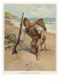 Crusoe Finds the Footprint of Friday and Realises That He is Not the Only Inhabitant of the Island Giclee Print