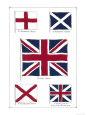 Flags of the United Kingdom, The Union Jack and Its Components reproduction procédé giclée