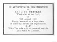 The Ashes, The Original Announcement Mourning the Loss to the Australians Ina Test Series