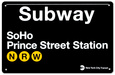 Subway SoHo- Prince Street Station Cartel de chapa