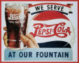 Pepsi- Cola Tin Sign