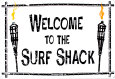 Wecome To Our Surf Shack Cartel de chapa