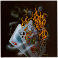 Burning Blackjack Reproduction d'art par Michael Godard