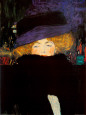 Lady with Hat Reprodukcja według Gustav Klimt