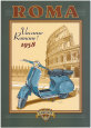 Roma Scooter Art Print by Bruno Pozzo