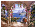Floral Patio I Kunsttryk af Sung Kim