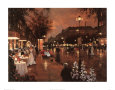 Escena de calle por la tarde Lámina por Christa Kieffer